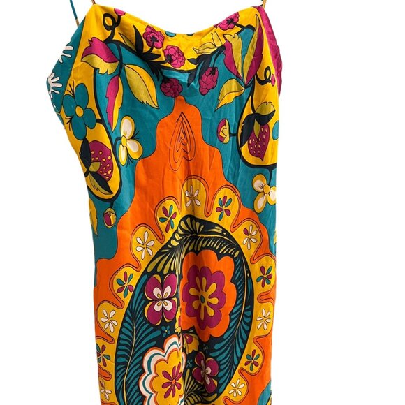 Cache Womens Multicolor Floral Halter Dress Size 4 - Picture 2 of 10